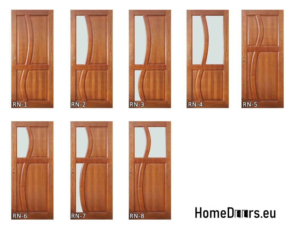 Wooden door with color frame full RN5 70