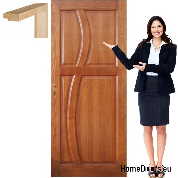 Wooden door with color frame full RN5 80