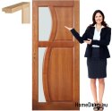 Wooden doors with glass frame varnish RN7 80