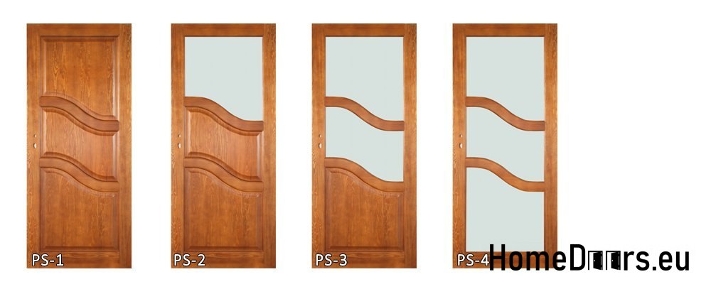 Wooden door with frame colourful full PS1 90