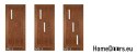 Wooden door with frame color glass MS3 60