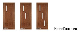 Wooden door with frame color glass MS3 60