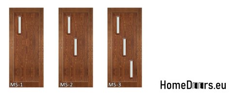 Drzwi drewniane z ościeżnicą lakier kolor MS1 90