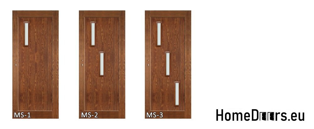 Wooden doors with frame varnish color MS2 70