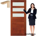 Wooden door with frame lacquered NV4 80
