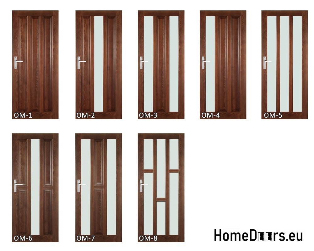 Wooden door with frame lacquered OM2 90