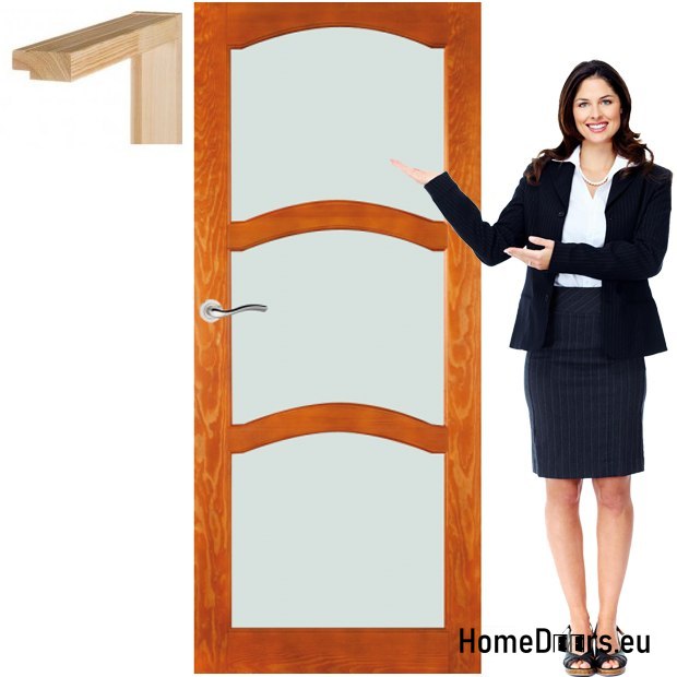 Wooden door with frame lacquered MD4 90