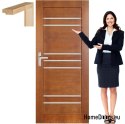 Wooden doors with glass frame lacquer MG11 80
