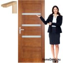 Wooden doors with glass frame varnish MG2 70