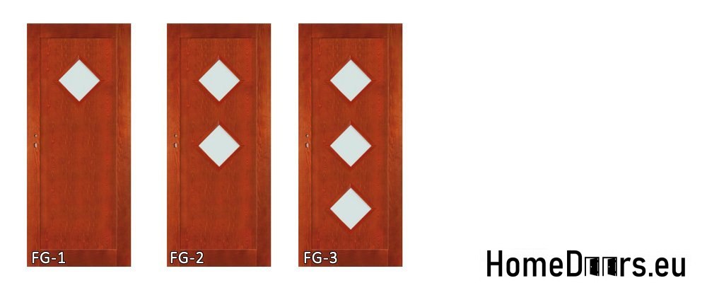 Wooden door frame lacquer glass FG2 80