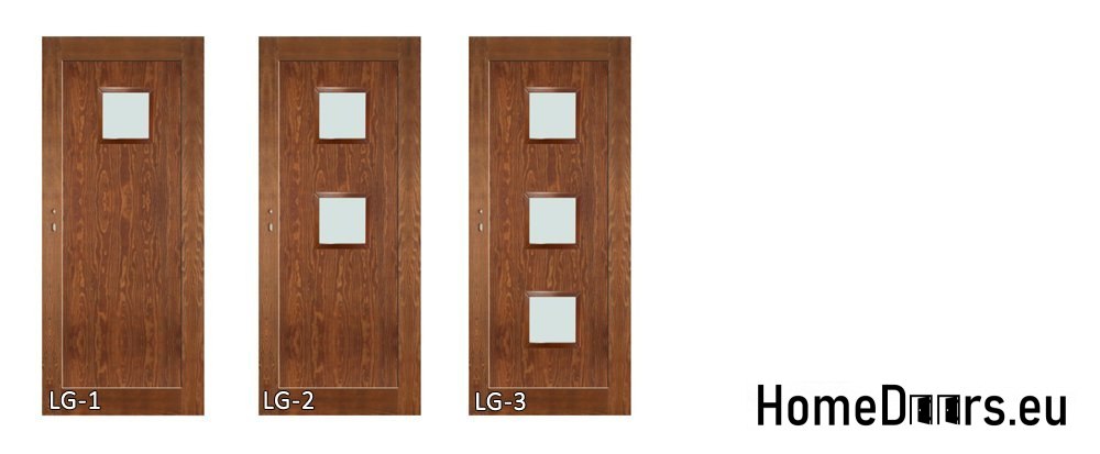 Wooden doors with frame color varnish LG3 60