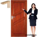 Wooden door with frame lacquered FR1 60
