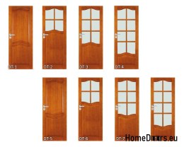 Dřevěné dveře s barevným lakem rámu DT5 80