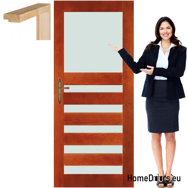 Wooden door with frame lacquered CR6 70