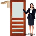 Wooden doors with glass frame lacquer CR3 90