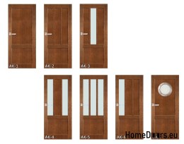Drzwi drewniane z ościeżnicą kolor lakier AK1 80