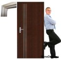 Wooden doors with frame and handle PLS2 80 LP