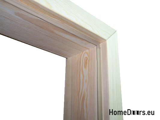 Wooden door with frame and handle PLS4 60/70/80/90