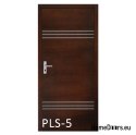 Wooden door with frame and handle PLS5 90 LP