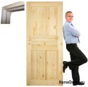 Full pine door with frame Stolgen SK7 60/70/80/90 L P