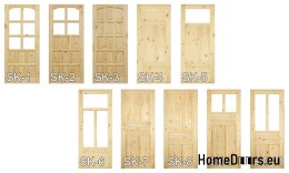Pine door with frame Stolgen SK1 70 L P