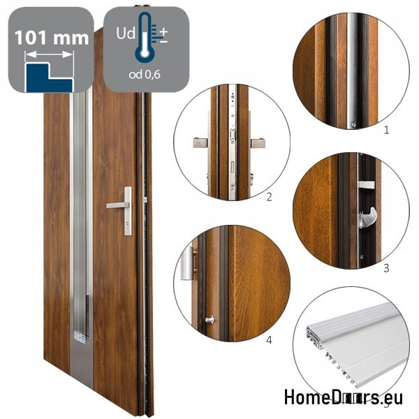 STEELTHERM T46 FULL DOOR 100 101MM POL 15COLORS