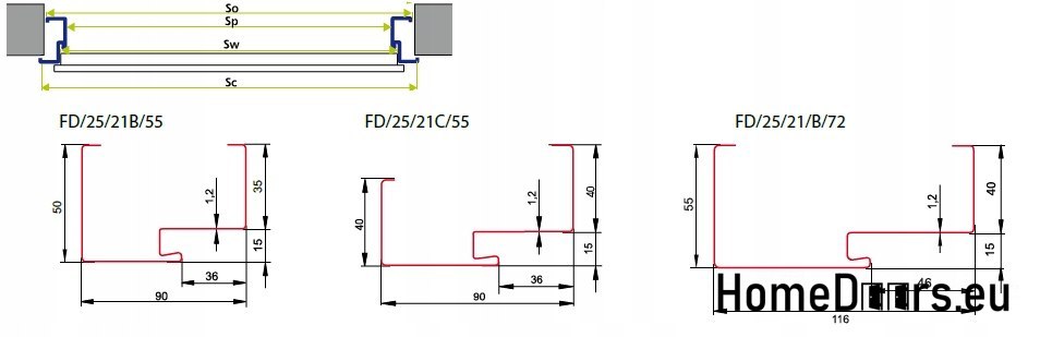 DOORS STEEL FULL PRODUCT T47 100 55MM EXTERIOR