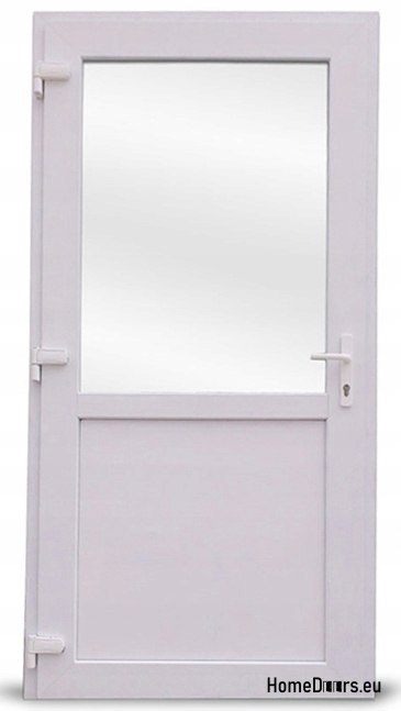 Drzwi zewnętrzne PCV sklepowe 100/210 białe