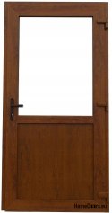 Exterior PVC shop doors 90/210 golden oak