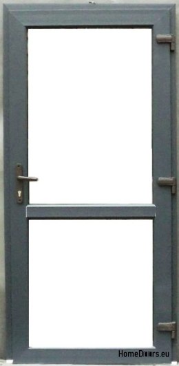 Drzwi zewnętrzne PCV sklepowe 90/200 antracyt