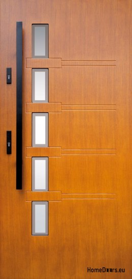 Drzwi zewnętrzne drewniane płytowe DP14 72mm