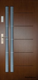 Exterior doors wooden panel DP4 72mm warm