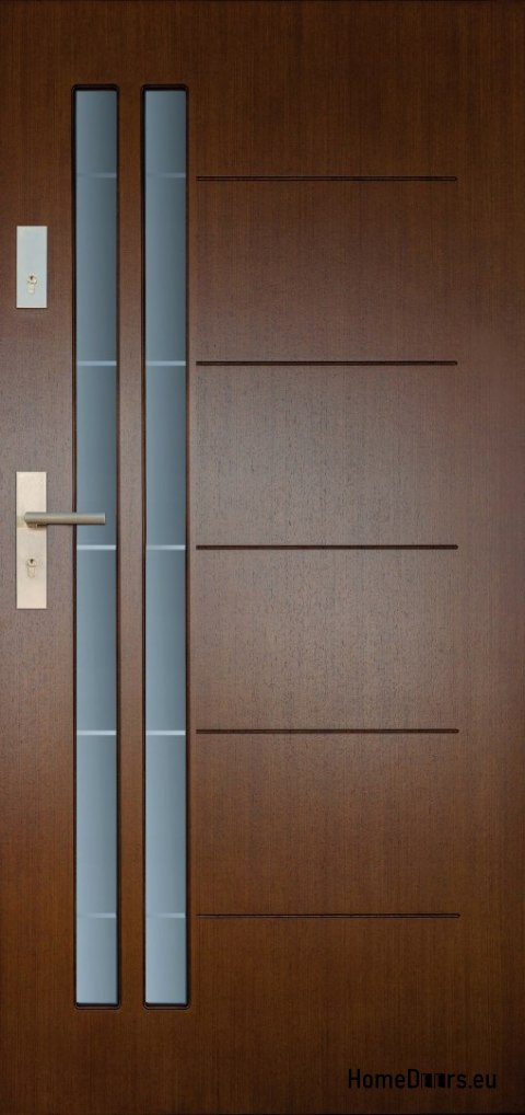 Exterior doors wooden panel DP4 72mm warm