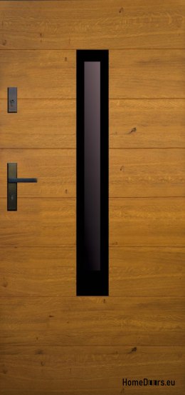 Drzwi zewnętrzne drewniane płytowe DPC12 CIEPŁE