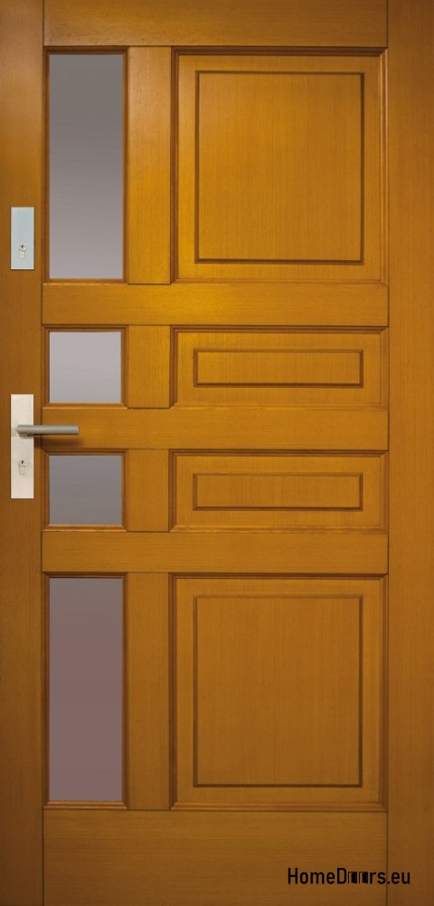 Drzwi zewnętrzne drewniane ramowe D1 CIEPŁE 68 mm