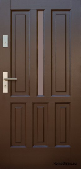 Drzwi zewnętrzne drewniane ramowe D9 CIEPŁE 68 mm