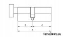 Wkładka patentowa bębenkowa drzwiowa 40/55 mm
