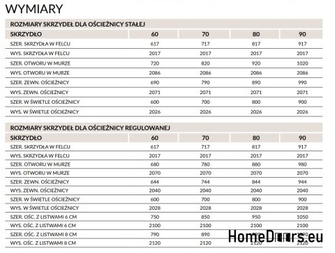 Drzwi łazienkowe z szybą wewnętrzne Ahaja 2 60