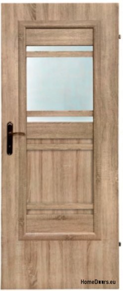 Drzwi łazienkowe z szybą wewnętrzne Ahaja 3 60