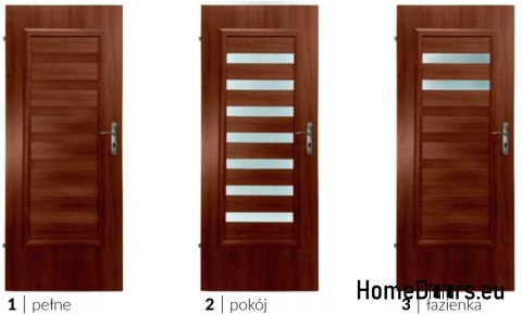 Drzwi łazienkowe z szybą wewnętrzne Szeloba 60