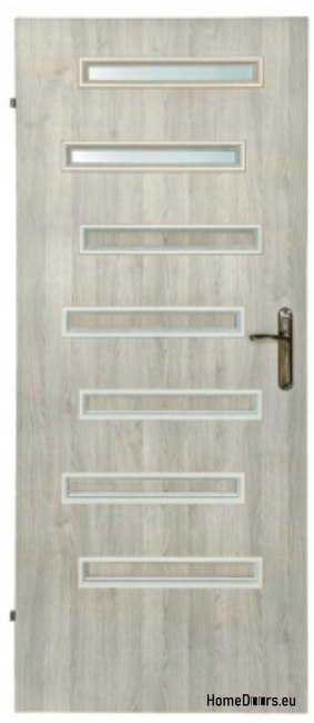 Bathroom doors with interior glass Sargos 80