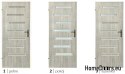 Bathroom doors with interior glass Sargos 80