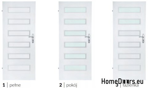 Drzwi pokojowe z szybą wewnętrzne Born 60