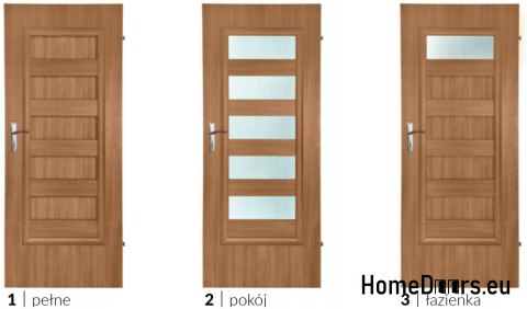 Drzwi pokojowe z szybą wewnętrzne Oxen 90