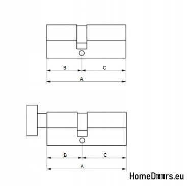 Wkładka patentowa system jednego klucza 35/40