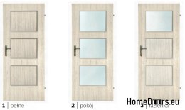 Bathroom doors with interior glass Hugo 90