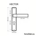 KLAMKA DRZWIOWA PRZEBICIE WC HECTOR NIKIEL CHROM