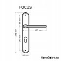 KLAMKA DRZWIOWA PRZEBICIE WKŁAD FOCUS NIKIEL CHROM