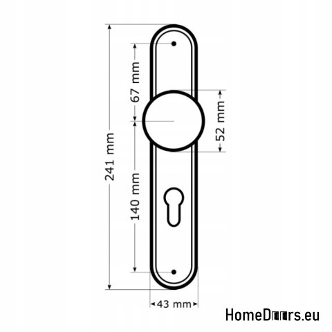 KLAMKA DRZWIOWA PRZEBICIE WKŁAD GAŁKO GAŁKA NIKIEL
