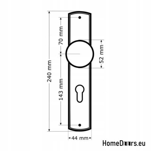 KLAMKA DRZWIOWA PRZEBICIE WKŁAD GAŁKO GAŁKA NIKIEL